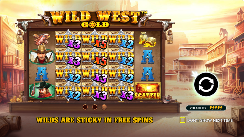 Wild West Gold Main Screen
