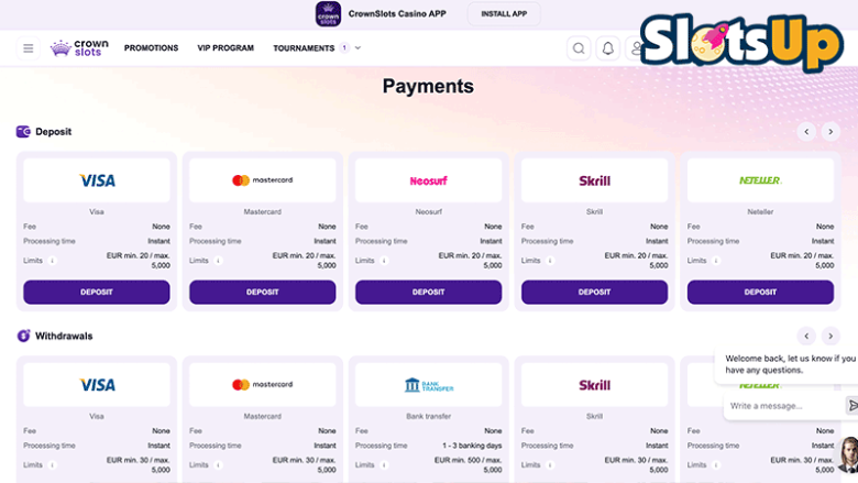 płatności crownslots