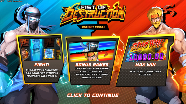 Fist of Destruction Main Screen