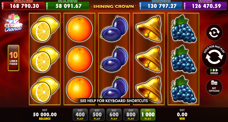 Shining Crown Main Screen