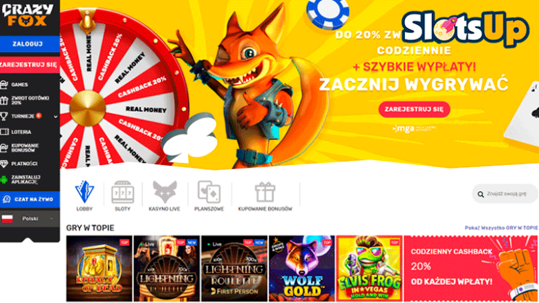 darmowe spiny crazy fox