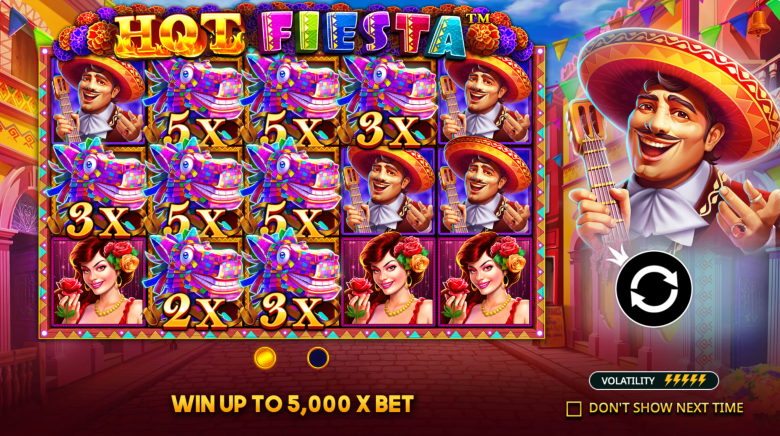 Hot Fiesta Main Screen