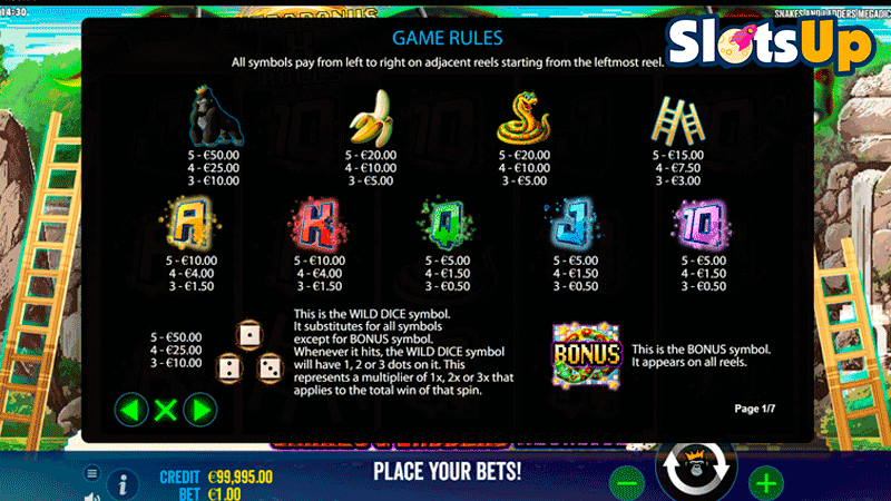 Snakes And Ladders Megadice slot