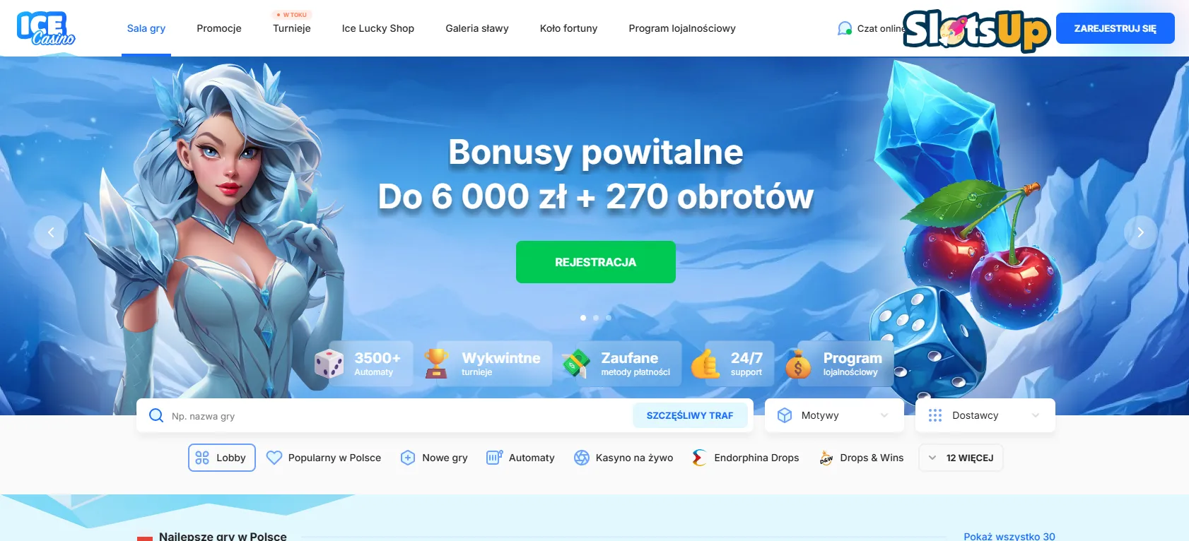 Rejestracja w kasynie online Ice Casino Krok 1