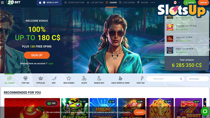 20bet casino login