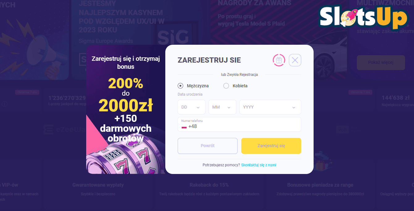 LalaBet Rejestracja w kasynie online krok 4