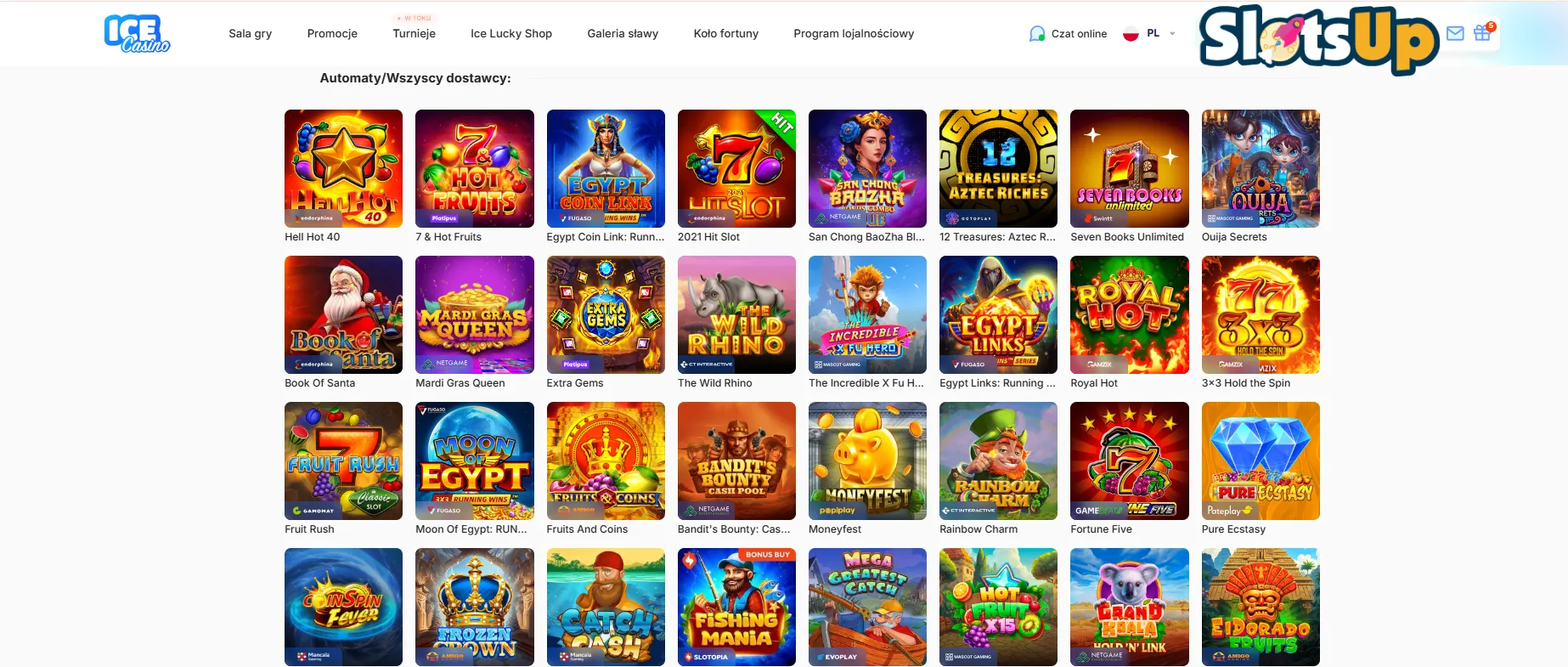 Sloty w kasynie online Ice Casino