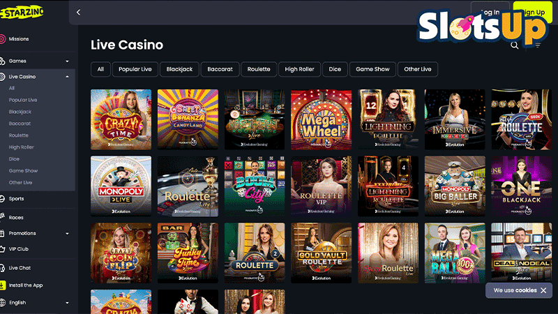 Starzino live casino