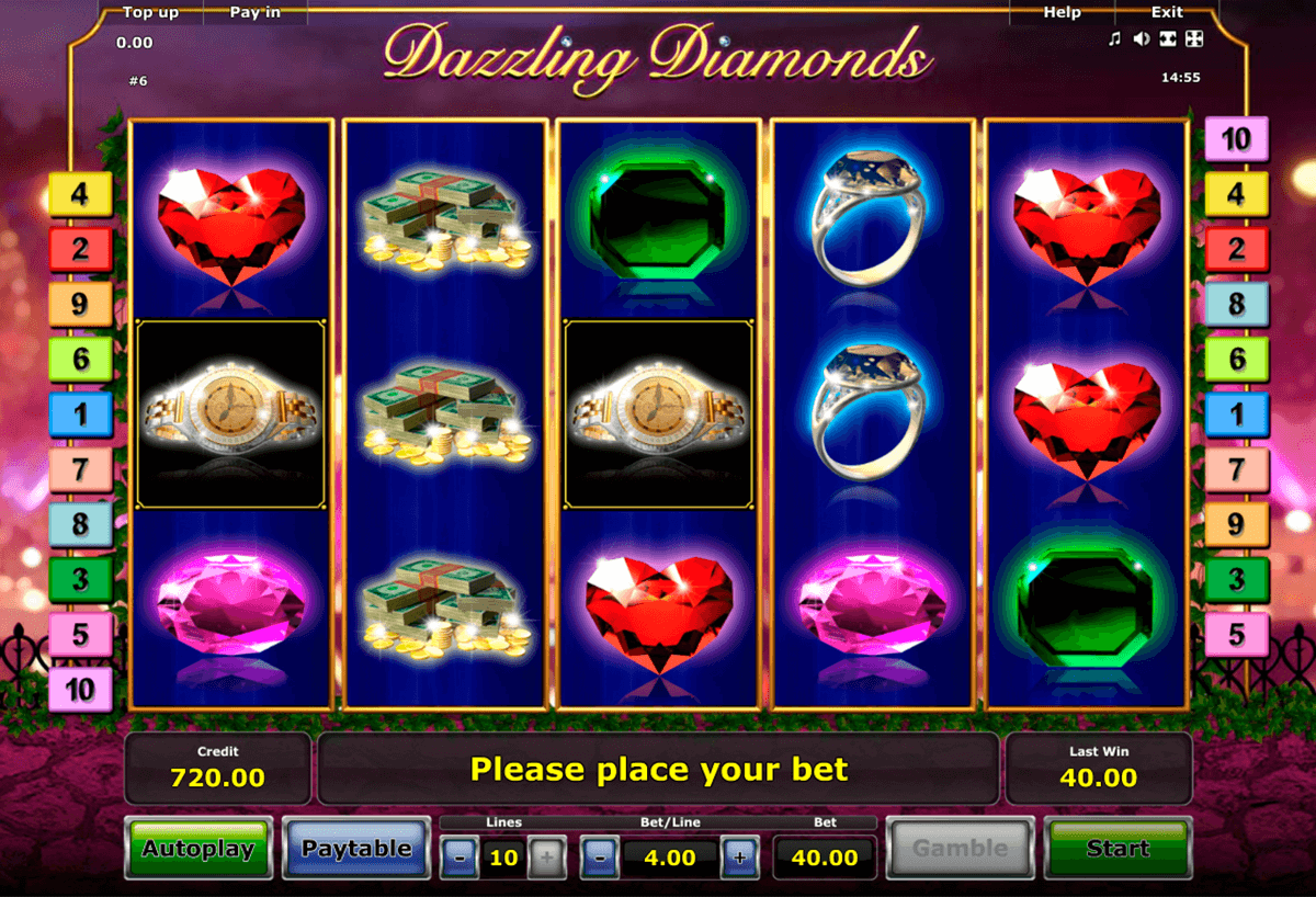 dazzling diamonds novomatic online gra zadarmo 
