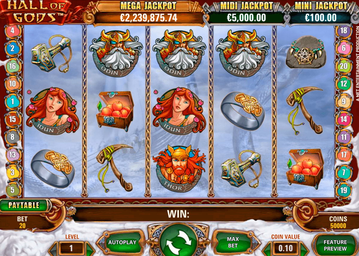 hall of gods netent online gra zadarmo 